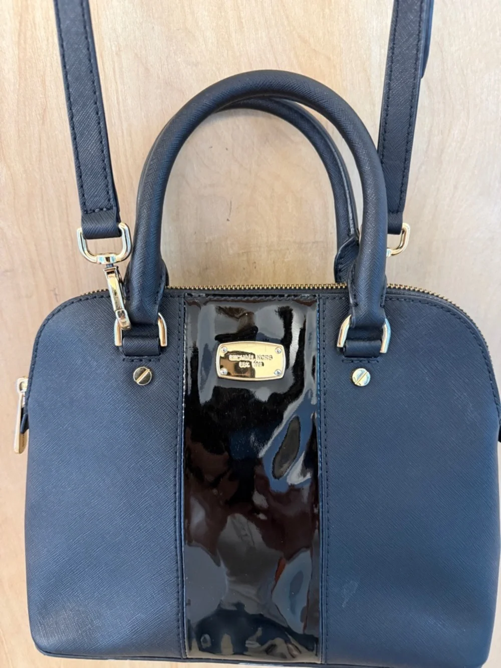 Michael Kors Cindy Large Dome Satchel - Saffiano & Patent